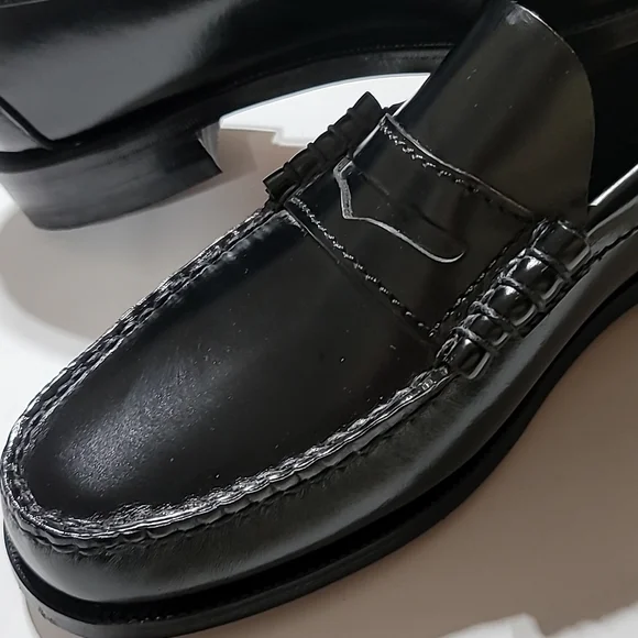 FLORSHEIM Men 9.5D Black Leather Penny Loafers Casual  display picture 2